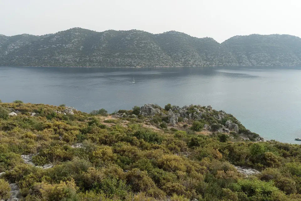 Skats no Kaleköy uz Kekovas salu